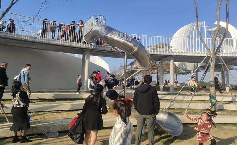 亲子娱乐户外无动力游乐设施 小区公园儿童攀爬网设备|揭阳市普宁星河明珠湾案例